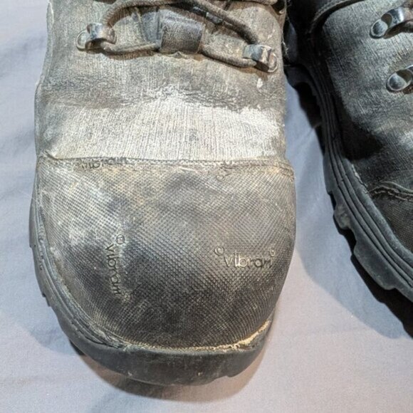 UNIK Contractor Traction 8" Safety Work Boots Black Leather Vibram Sole Sz 10EEE - Picture 6 of 9